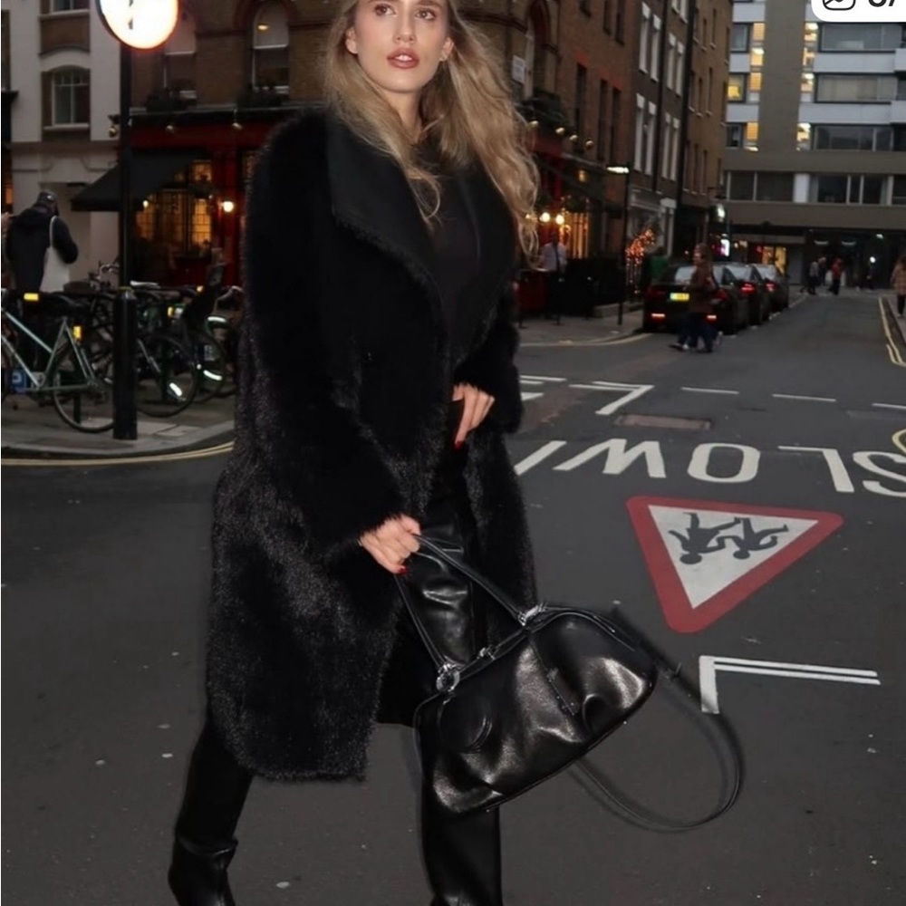 Zara Black Teddy Jacket